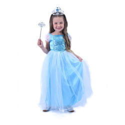 Dětský kostým modrá princezna (M)