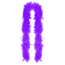 Boa fialové s peřím 180 cm