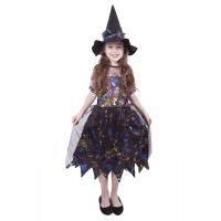 Dětský kostým čarodějnice barevná (S)